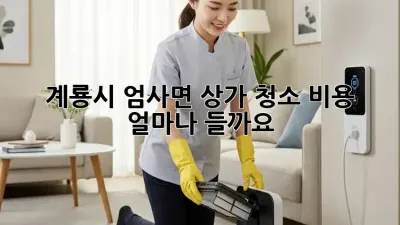 계룡시 엄사면 상가 청소, 비용 얼마나 들까요?
